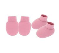 CAZSTYK 1 Set Cotton Newborns Anti Scratch Mittens And Booties Soft Breathable Baby Socks Gloves For Infant Skin Protections Gender Neutral Baby
