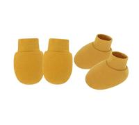 CAZSTYK 1 Set Cotton Newborns Anti Scratch Mittens And Booties Soft Breathable Baby Socks Gloves For Infant Skin Protections Gender Neutral Baby