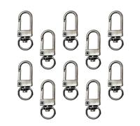 CAZSTYK 10 Pcs Metal Keychain Hook Clasps Hardware Accessories Swivels Lanyards Snaps Hooks Keychain Clips