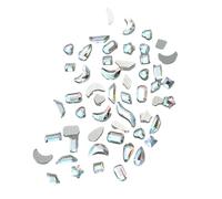 CAZSTYK 100Pcs Mixed Glass Crystal Hybrid Rhinestones Nail Art Decorations Drop Rhombus Flatback Stones 3D Gems