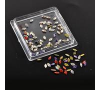 CAZSTYK 100Pcs Mixed Zircon Crystal Hybrid Rhinestones Nail Art Decorations Drop Horse Eye Zircon Pointed Stone 3D Gems