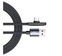CAZSTYK 100w USB to USB C Cable Nylon Braided 90 Degree Elbow Fast Charging Data Cord for Type C Quick Wire Travel Charging Cable