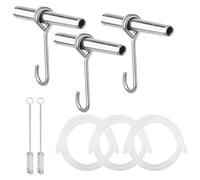 CAZSTYK 11pcs Maple Syrup Tapping Set Stable Stainless Steel Spiles Hook Brushes And Food Grade Tubing For Handmade Syrup Maple Making Supplies
