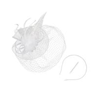 CAZSTYK 1920s Medieval Feather Flower Headband Hair Hoop Woman Cosplay Performances Headpiece Festival Party Costume Props