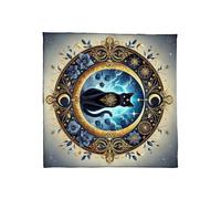 CAZSTYK 2 Floral Feline Pattern Tarot Tablecloth Divination Board Game Accessory Astrology Shrine Cloth Wizardry Supply Black Cats Tarots Card Tablecloth Spiritual Deckcloth
