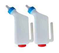 CAZSTYK 2pack Hanging Goat Milk Bottle Feeders Animal Milk for Poultry with Adjustable Flows Control and Easy Cleaning Practical Poultry Nipples Feeders