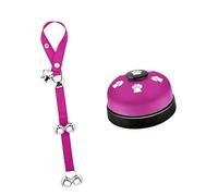 CAZSTYK 2PCS Pet Doorbell Rope with Metal Bells and Training Button Dog Training Doorbell Rope for Dog Cats Potty Adjustable Pet Bells and Alerts Button Interactively for and Playtimes