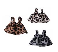 CAZSTYK 3 Pieces Lovely Wild Print Wardrobe for Fancy Rodents Sugar Gliders and Pet Comrades Soft Polyester Small Clothing Fancy Dress Up