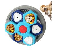 CAZSTYK 3 Section Rotating Slow Feeder Dog Bowl for Small Breeds Helps Bloat and Overeating with Fun Interactive Design Digestion Aid Dog Bowl