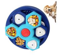 CAZSTYK 3 Section Rotating Slow Feeder Dog Bowl for Small Breeds Helps Bloat and Overeating with Fun Interactive Design Digestion Aid Dog Bowl