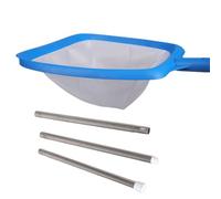 CAZSTYK 3 Section Stainless Steel Triple Section Pool Cleaning Poles with Leaves Skimmer Net for Swimming Pools and Garden Ponds L Swimming Pool Skimmer