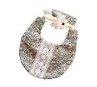CAZSTYK 3Pcs Baby Headband and Bib Set Floral Print Saliva Towel with Pacifier Clip Holder Strap Hairband for Boys and Girls