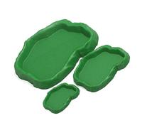 CAZSTYK 3PCS Reptiles Water Bowl Simulation Rock Design Food Bowl Bath Basin For Tree Frogs And Pet Snake Feeding Accessory Snake Water Basin