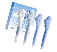 CAZSTYK 4 Pieces Noiseless Correction Tape Set in Fun Cloud Shape Writing Error Corrector Tool Perfect for School & Work Area Use Quiet Correction Tape