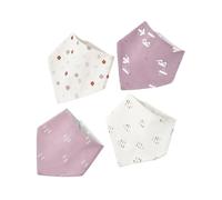 CAZSTYK 4Pcs Cotton Triangle Bib for Boys Girls Waterproof Saliva Towel Burp Cloth Cartoon Print Bandana Scarf for Teething