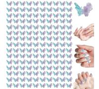 CAZSTYK 5 Packs 3D Butterfly Nail Charms Colorful Nails Art Charms Nail Supplies Nails Art Decorations for Women and Girls