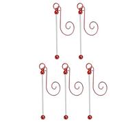 CAZSTYK 5 Pieces Colorful Metal Hanging Hooks for Christmas Ornament and Craft Projects Beadable Hangers Jewelry Accessories Metal Ornament Hanger