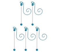 CAZSTYK 5 Pieces Colorful Metal Hanging Hooks for Christmas Ornament and Craft Projects Beadable Hangers Jewelry Accessories Metal Ornament Hanger