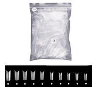 CAZSTYK 500Pcs Hollow False Nails Tips Press On Nails Extension System Resin Nail Gel Tips Manicures for Women Girls Nail Art