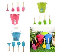 CAZSTYK 5PCS Beach Sand Bucket Toy for Kids Sand Shovel Planting, Blue | Outdoor Sand Play, Sandcastles Toy for Boy Girl, Gardening Planting Toy, Kids Birthday Gift, Educational
