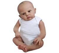 CAZSTYK 60cm Hand Drawn Newborn Hand Washable Rebirth Girl with Moving Arm & Legs Vein Can See Clothes Silicone Full Body Small Silicone Full Body Lavable