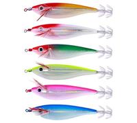 CAZSTYK 6Pcs / set 10g Octopuses Baits Fishing Artificial Squid Jigs Lures with Shrimp Designs for Effective Shrimp Imitation