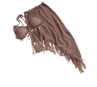 CAZSTYK A Line Knitting Cotton Tankini Cover Up with Knitting Crochet Design Perfect for Beach Travel Elegant Hollowed Swimsuit