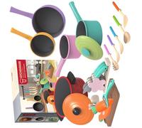 CAZSTYK ABS Children Kitchen Playset with Realistic Cooking Utensils for Pretend Play and Imagination Development Role Play Kitchen