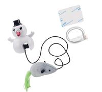 CAZSTYK ABS Pet Teaser Toy with Charging Cable for Extended Entertainment and Physical Activity Identity Moving Toy