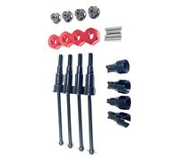 CAZSTYK Accuracy Machined CVD Drive Shaft Set Full CVD Driveshaft Assembly Suitable for 1/16 Model Replacement Accessories Front Rear Drive Shafts
