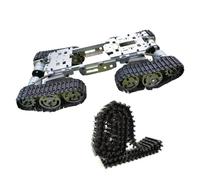 CAZSTYK Adjustable Remote Controlled Track Systems Robot Tanks Car Chassis for Climbing and Obstacle Navigation Shock Absorption Chassis