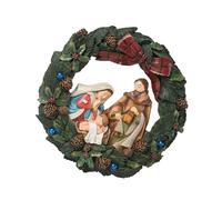 CAZSTYK Auto Illuminating Festival Wreath Wall Art With Efficient Design For Altars Living Rooms And Storefronts Displays Sustainable Christmas Window Wreath