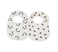 CAZSTYK Baby Nursing Bib, 2Pcs Cartoon Print Infant Drooling Bib Spit-up Saliva Towel for Feeding & Teething Hour