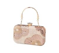 CAZSTYK Beaded Embellished Crossbody Bag Practical Polyester Shoulder Bag Perfect for Parties Galas Evening Occasion Metallic Handbag
