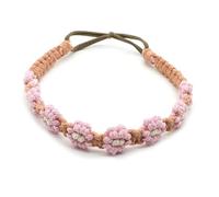 CAZSTYK Bohemians Flower Headband for Women Vintage Ethnic Cotton Rope Hair Accessory Handmade Knitted Headdress Party Hairrope