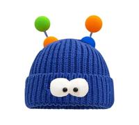 CAZSTYK Cartoon Monsters Adult Elastic Hat Winter Warmer Knitted Hat Cold Winter Presents for Students Teenagers Skiing Blue