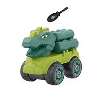 CAZSTYK Cartoon Screw Assemble&Disassemble Dinosaur Engineering Vehicle Children Interactive Educational Infant Gift Doll Assembly Dinosaur Toy