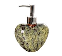 CAZSTYK Ceramic Heart Shaped Soap Dispenser Decorative Modern Farmhouse Refillable Hand Lotion Pump Bottle Dispenser Hand Soap Ceramic