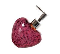 CAZSTYK Ceramic Heart Shaped Soap Dispenser Decorative Modern Farmhouse Refillable Hand Lotion Pump Bottle Dispenser Hand Soap Ceramic