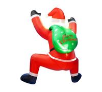 CAZSTYK Christmas Inflatable Santa Outdoor Decoration With Lights For Wall Window Holiday Night Display Lighted Christmas Inflatables For Yard Decors