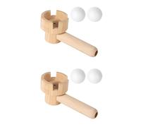 CAZSTYK Cildren Blowing Skill Development Toy Using Natural Materials Perfect for Travel Friendly Cognitive Exercises Wooden Blowing Ball Toy