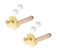 CAZSTYK Cildren Blowing Skill Development Toy Using Natural Materials Perfect for Travel Friendly Cognitive Exercises Wooden Blowing Ball Toy