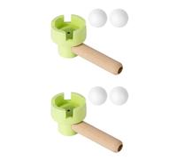 CAZSTYK Cildren Blowing Skill Development Toy Using Natural Materials Perfect for Travel Friendly Cognitive Exercises Wooden Blowing Ball Toy