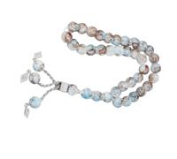 CAZSTYK Comfortable Lightweight Prayer Bead Glass Resin Buddhist 33 Beads Spiritual Jewelry for Mindfulness Rituals Religious Accessory Glass Beads