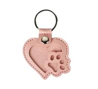 CAZSTYK Compact Dog Hair Collector Keychain Lovely Paws Premium PU Leather for Immediate Disposal Pet Storage Keychain