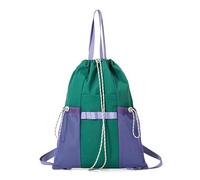 CAZSTYK Compact Drawstring Closure Daypack Storage Bag, Dark green | Ventilated Back Panel with Access for Outdoor Hiking, Reinforced Straps for Long Distanced Trip