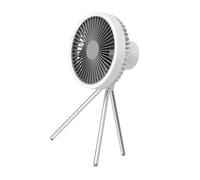 CAZSTYK Compact Outdoor Ceiling Fan with LED Night Light and Stable Tripod Base Modern Fan Light Electric Air Coolers for Homes Offices Travel Outdoor Camping