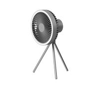 CAZSTYK Compact Outdoor Ceiling Fan with LED Night Light and Stable Tripod Base Modern Fan Light Electric Air Coolers for Homes Offices Travel Outdoor Camping