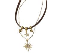 CAZSTYK Contemporary Ethnic Design Layering Locket Necklace Comfortable Neck Chain Day to Night Transit Neck Jewelry Stylish Vintage Neckchain