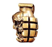 CAZSTYK Copper Alloy Grenades Inspired Keyring Charm with Practical LED Light for Outdoor Enthusiasts and City Fashion Strategic Styles Gear Pendant
